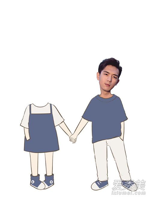 抖音韩商言李现女朋友P图素材图片 李现情侣P图素材高清无水印
