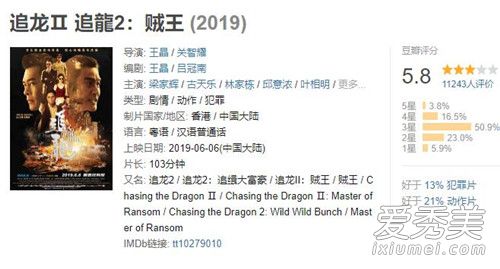 追龙2豆瓣评分多少 追龙2豆瓣影评