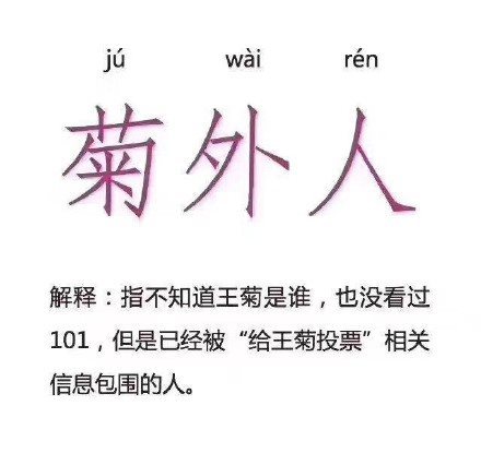 菊花宝典101是什么意思 创造101王菊经典语录大全