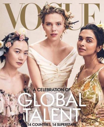 Angelababy登上美国版Vogue封面怎么回事 与寡姐同框比美