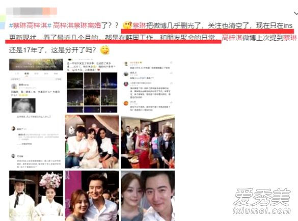 蔡琳高梓淇曝离婚 这到底是个什么梗？