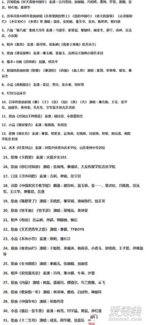 2019年央视春晚节目单曝光 2019年猪年央视春晚有哪些明星