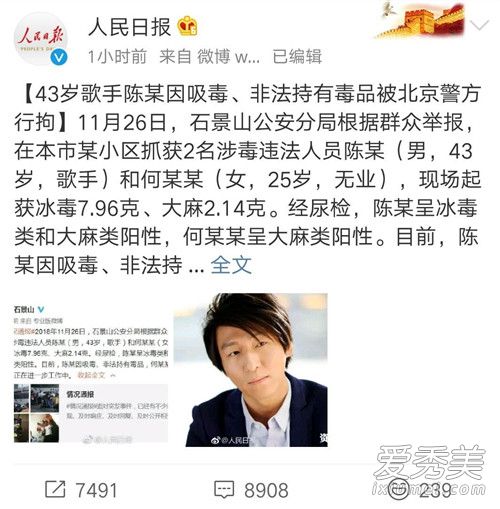 陈羽凡吸毒谁爆料的 陈羽凡为什么吸毒