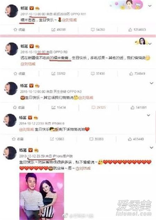 杨幂零祝福刘恺威是怎么回事 杨幂刘恺威离婚了吗