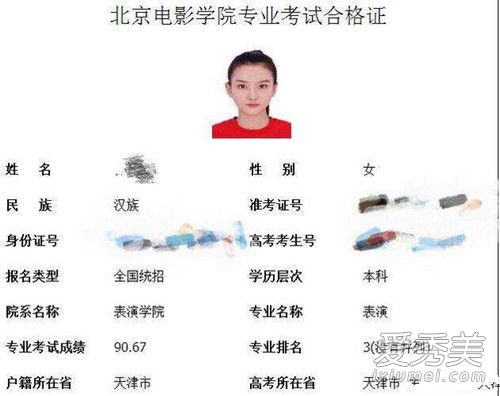 宋祖儿通知书曝光是什么情况 宋祖儿被哪所学校录取