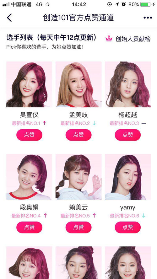创造101最新排名是怎么回事 创造101最新排名在哪看