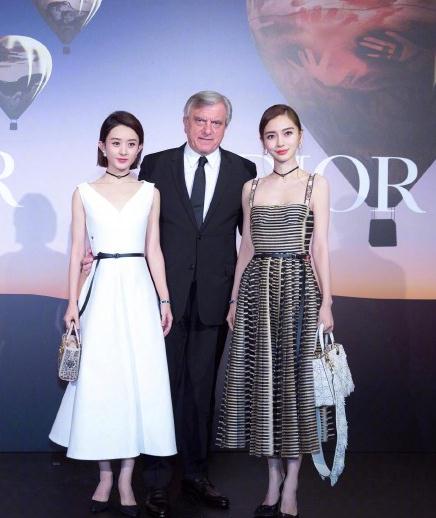 Dior中国区大使赵丽颖和angelababy同台亮相