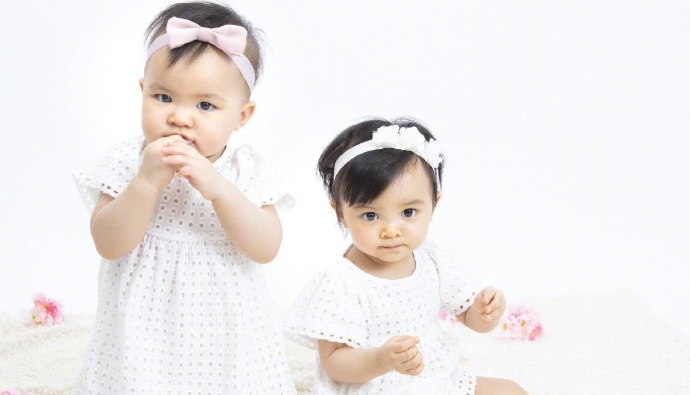 熊黛林的双胞胎宝宝照片 熊黛林女儿叫什么五官精致可爱