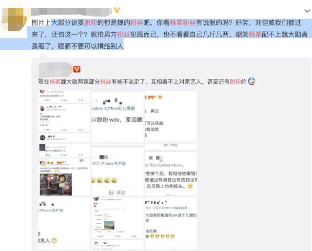 杨幂粉丝脱粉回踩又上热搜 只因不满与魏大勋绯闻