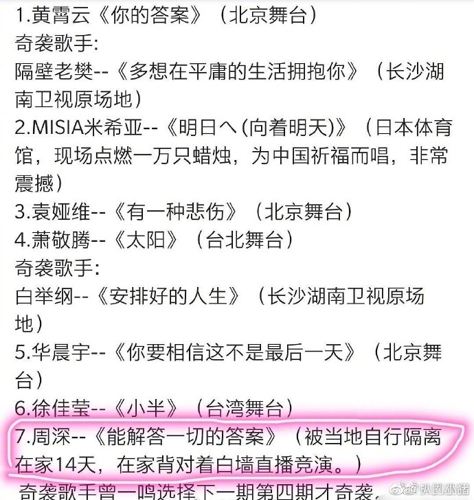 周深背对着白墙直播竞演 又可怜又可爱!