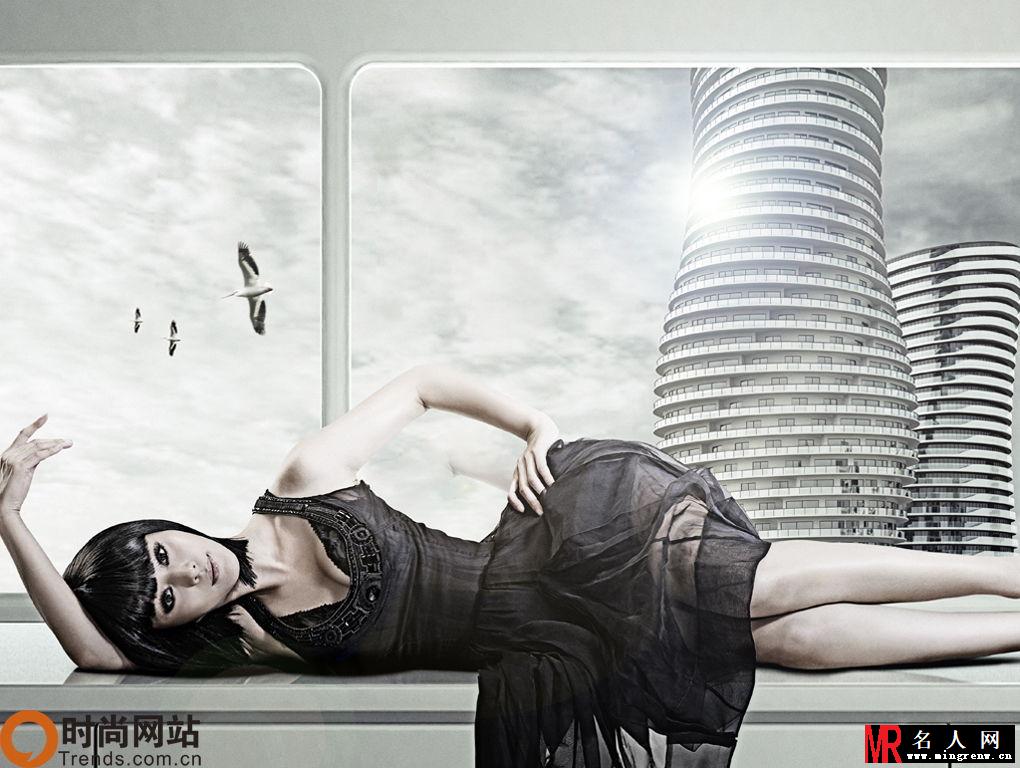 范冰冰早期《时尚先生》写真 造型充满未来感(1)