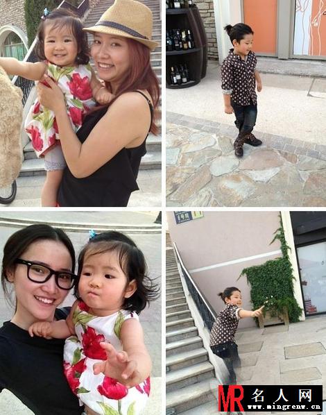 郭涛3岁女儿近照曝光 兄妹车内玩耍感情好(1)