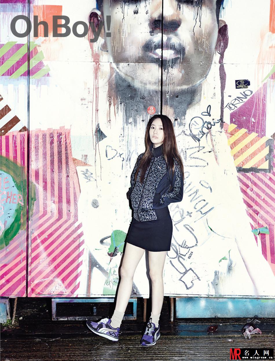 Krystal潮搭写真 颓废背景诠释街头少女(1)