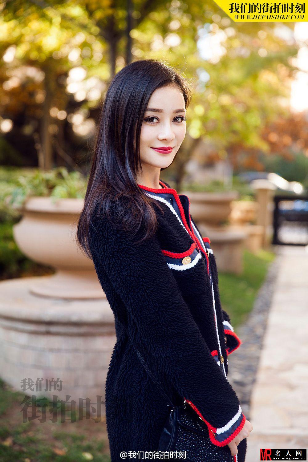 袁姗姗春日街拍 张张现甜美(1)