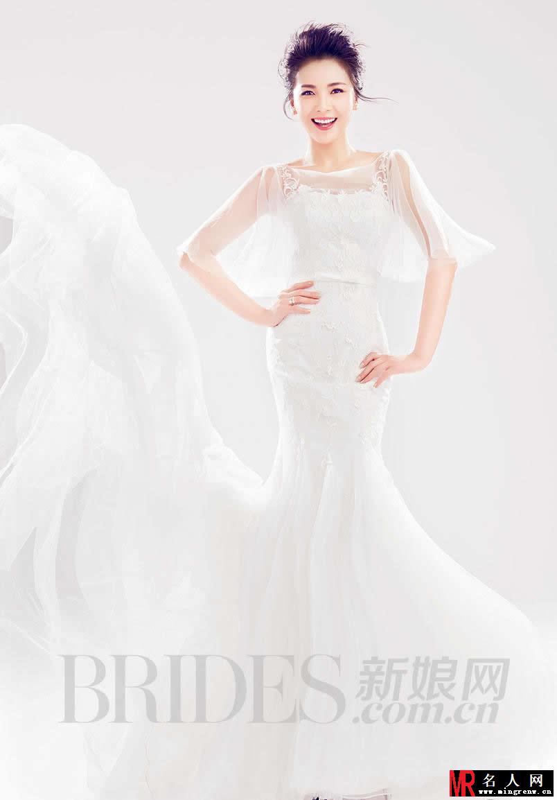 刘涛婚纱写真曝光 性感贤妻登封面(1)