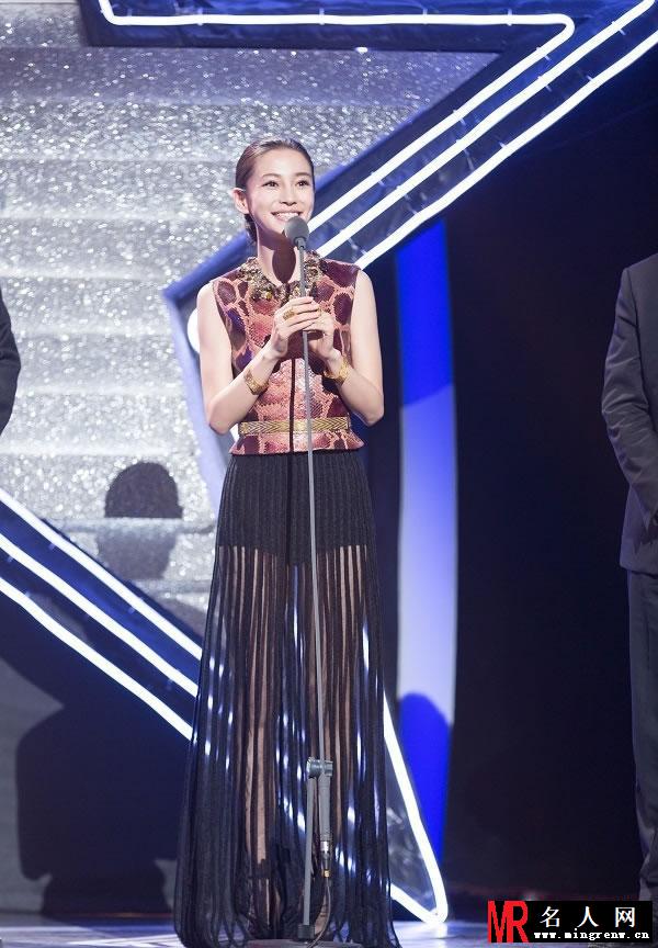 爱奇艺之夜 杨颖黄晓明甜美出席(1)