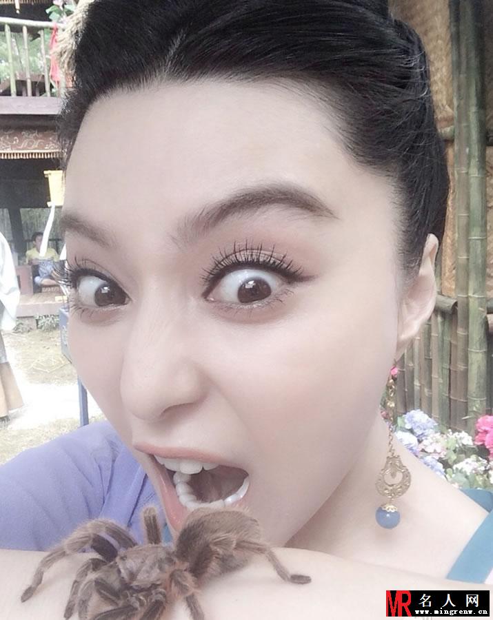范冰冰与蜘蛛自拍 女神卖萌无下限(1)