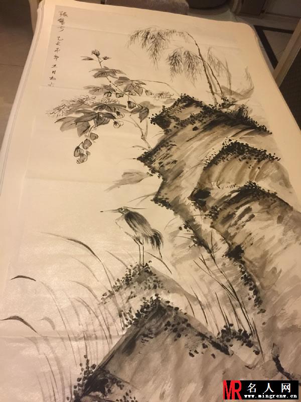 张馨予曝画国画全过程 安静文艺贤惠而有才华(1)