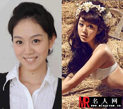 网传姜妍整容前后对比照：秒变大妈(1)