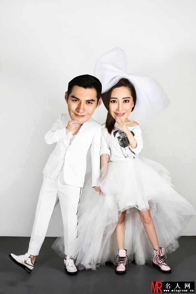严宽杜若溪俏皮婚纱写真 甜美拥吻秀幸福(1)