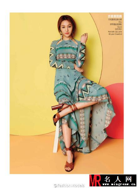 郑爽森林系写真 尽显邻家女孩美丽(1)