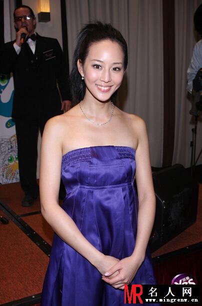 2007年11月第44届金马奖慈善晚会 张钧甯着紫色长裙(1)