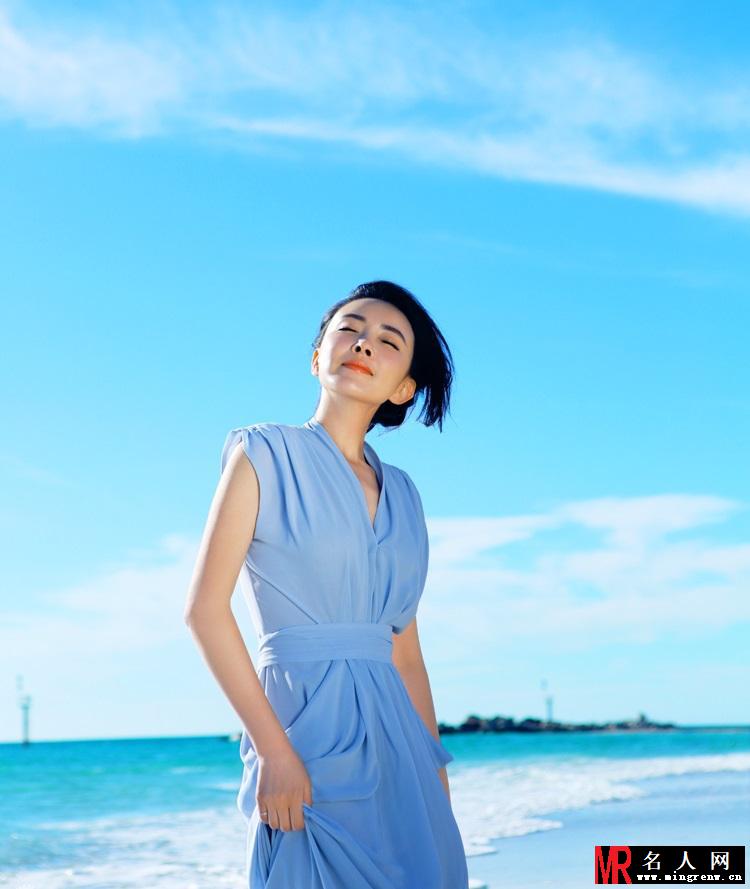 刘威葳海边清新唯美写真 优雅演绎夏日风情(1)