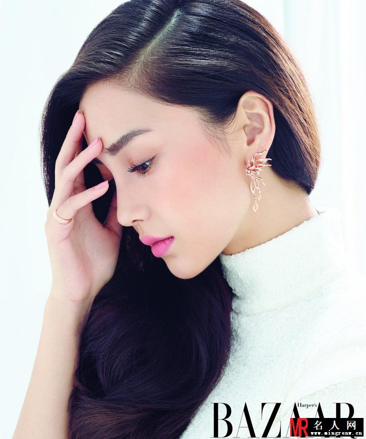 Angelababy芭莎珠宝大片 精致妆容性感妩媚(1)