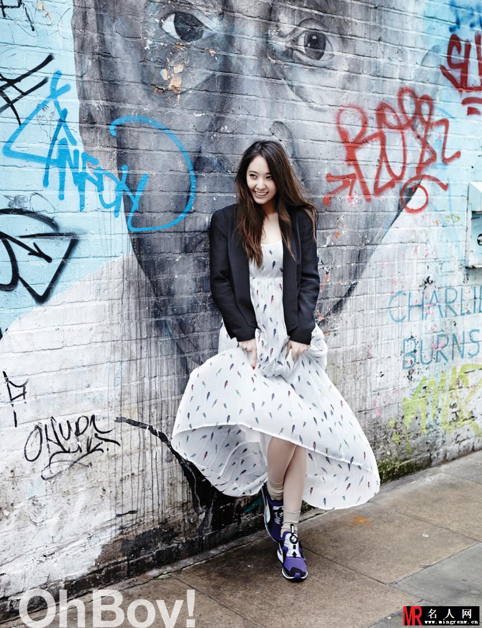 Krystal潮搭写真 颓废背景诠释街头少女(1)