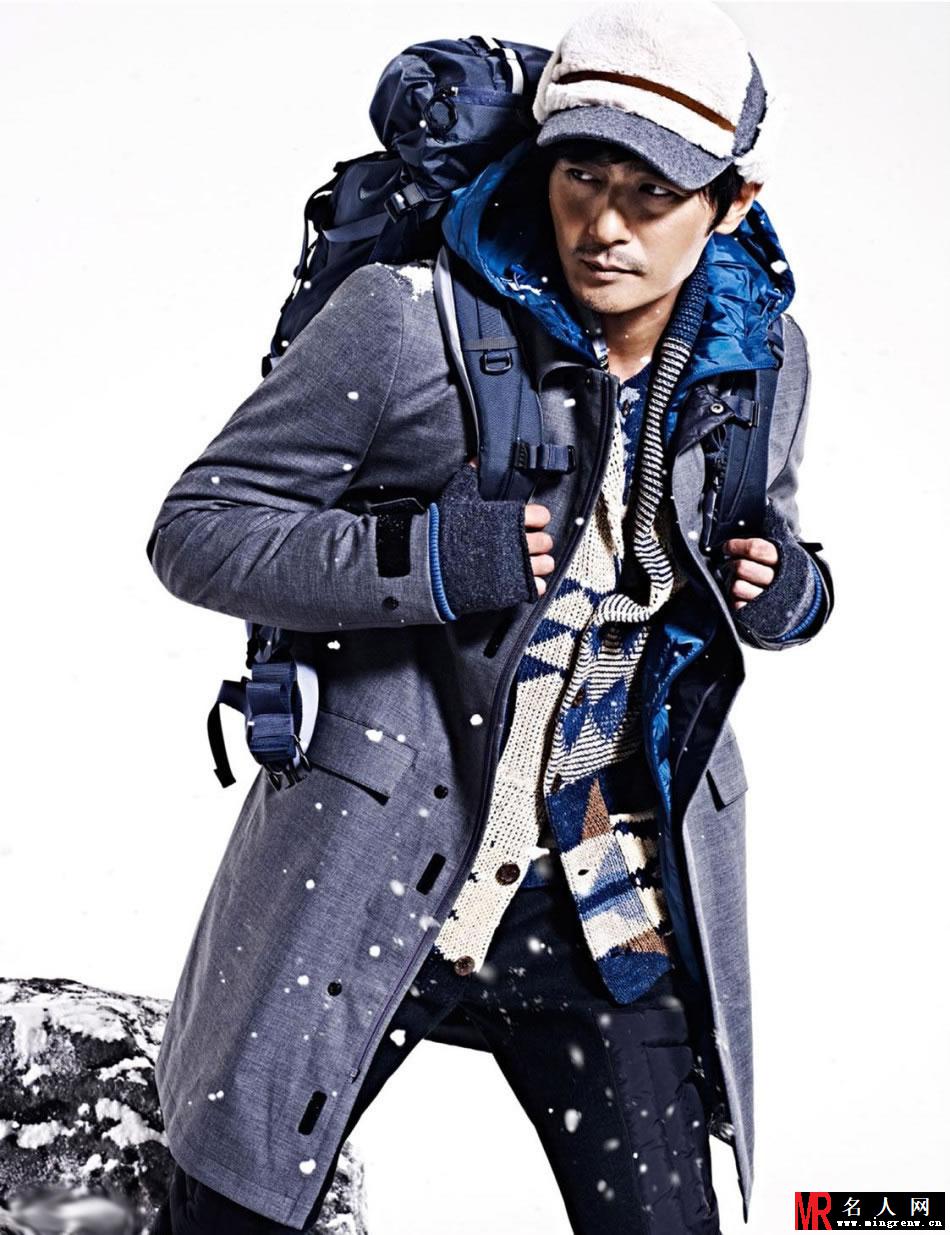 汤唯携手张东健拍冬季户外品牌写真 尽显巨星范(1)