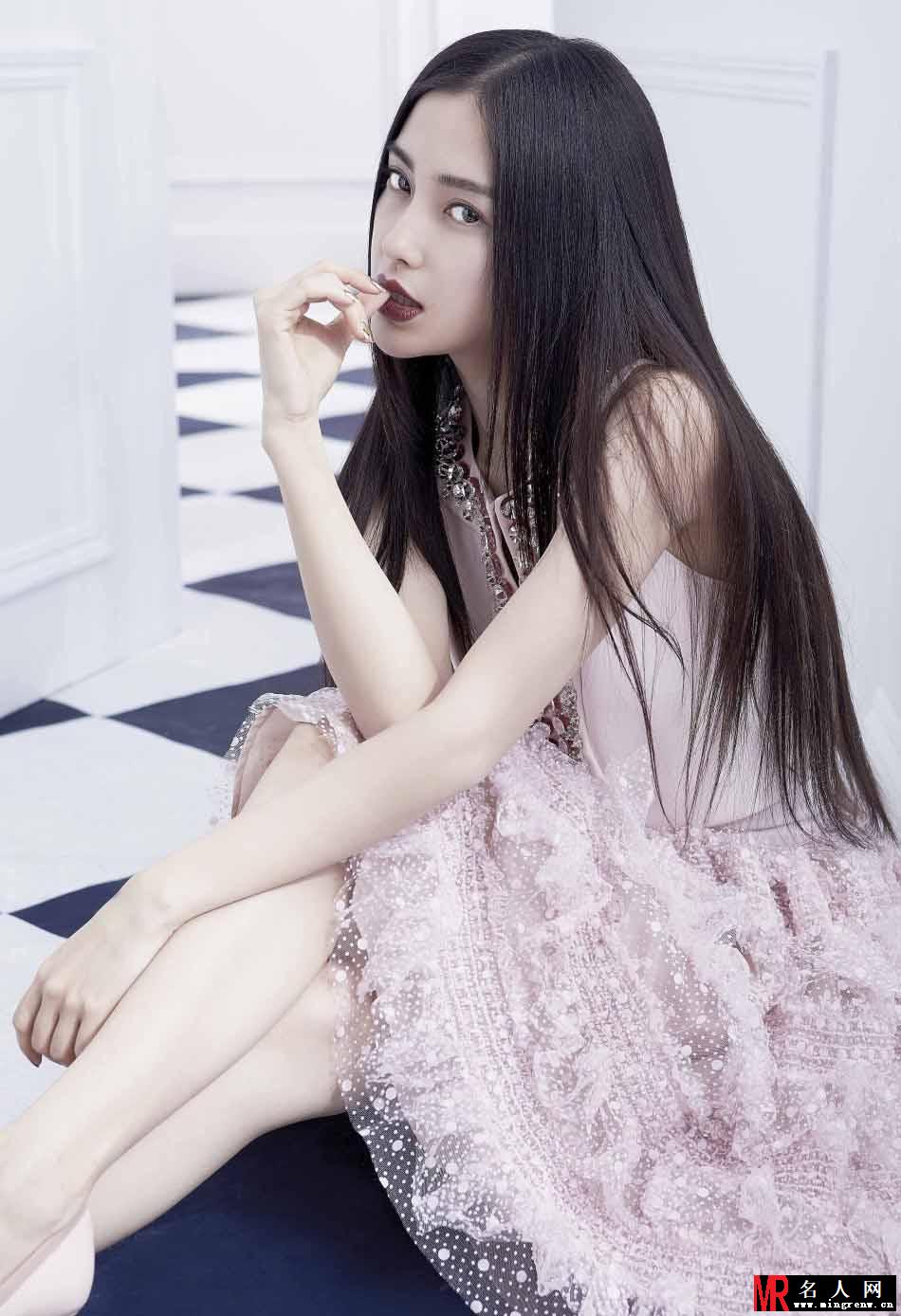 Angelababy时尚大片 黑色蕾丝性感魅惑(1)