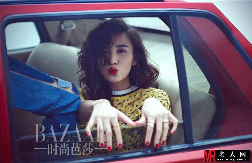 宋佳烈焰红唇诱惑 时尚摩登写真(1)