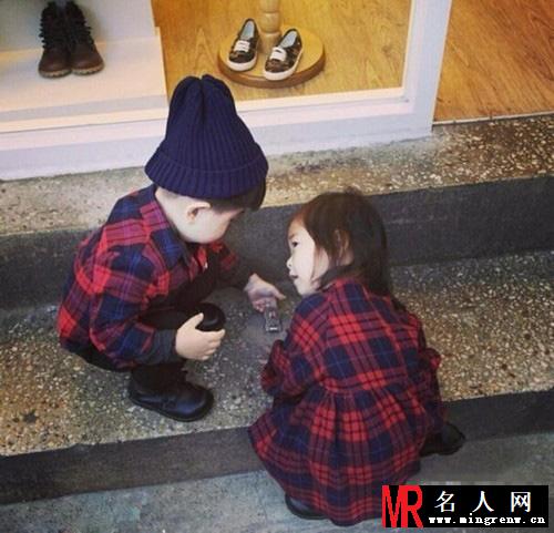 韩国喜感正太妹妹曝光 兄妹合影激萌(1)