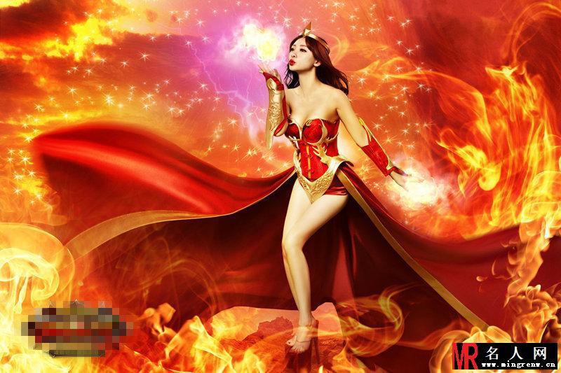 性感女神柳岩某手游性感定妆照曝光(1)