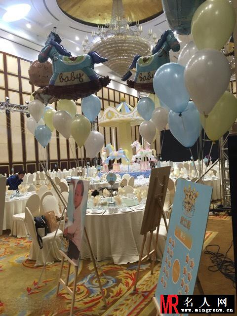 汪涵儿子小沐沐一周岁生日会现场照曝光(1)
