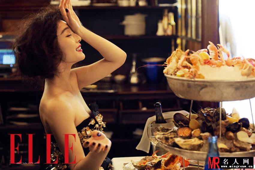 范冰冰《ELLE》封面大片 性感华贵霸气风范(1)