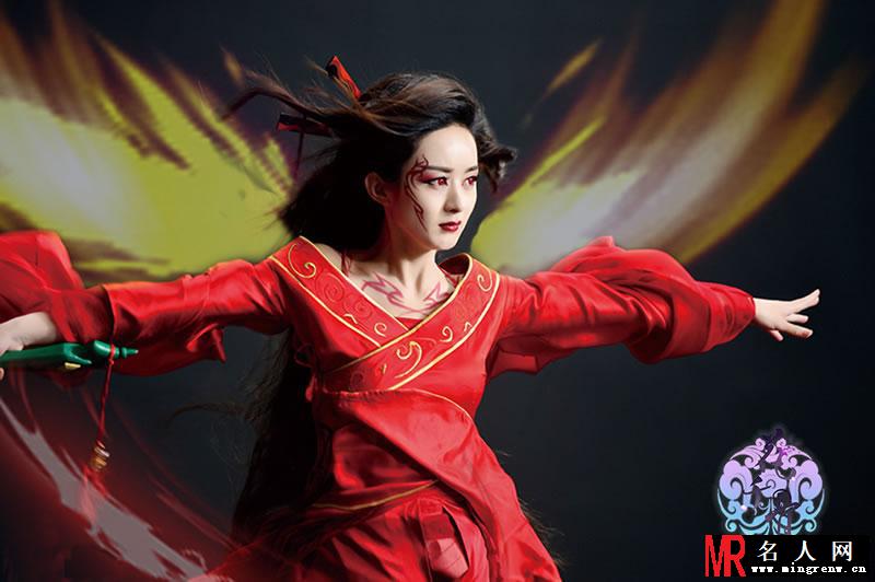 赵丽颖《花千骨》化身妖神 一袭红衣冷艳霸气(1)