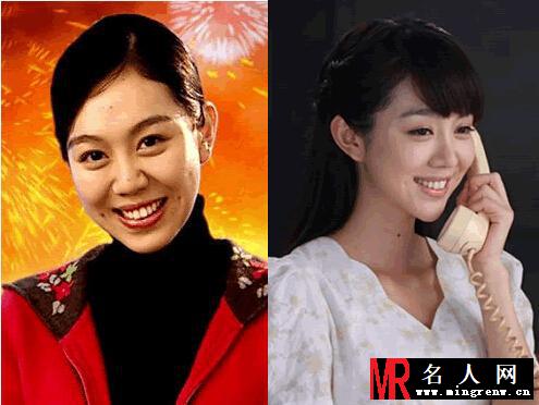 网传姜妍整容前后对比照：秒变大妈(1)