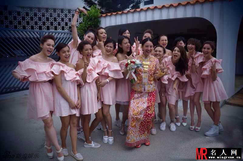 港星郑希怡大婚 twins美艳做伴娘(1)