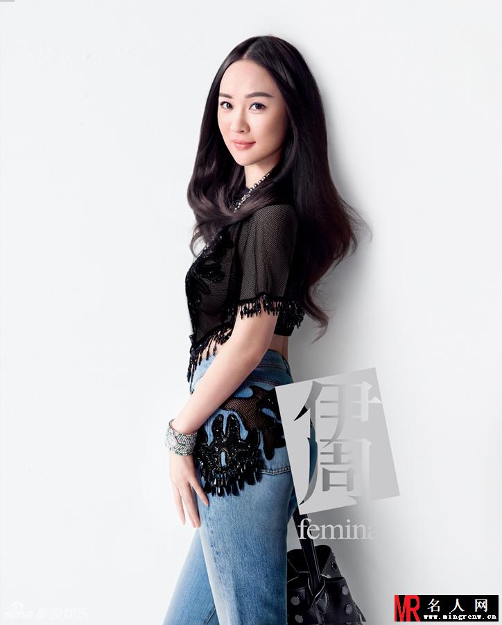 霍思燕产后复工拍摄杂志 优美线条慵懒迷人(1)