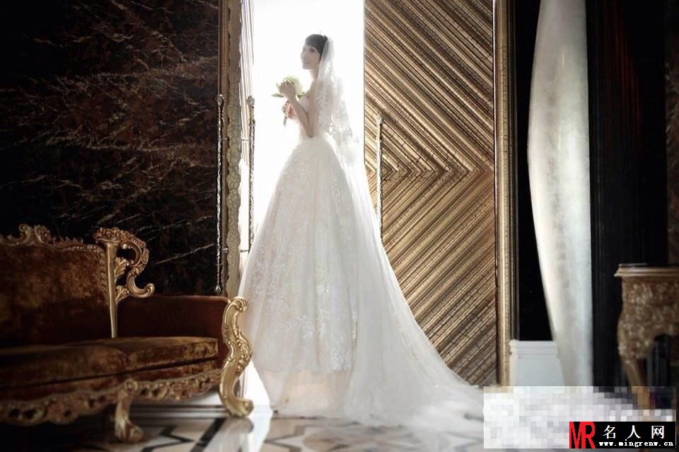许慧欣晒婚纱照 唯美出镜却不见老公身影(1)
