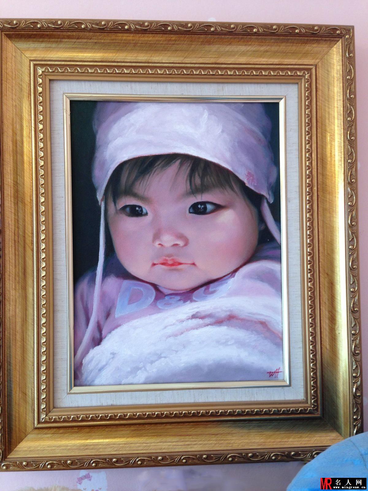 王诗龄6岁生日 爷爷作肖像油画见证成长(1)