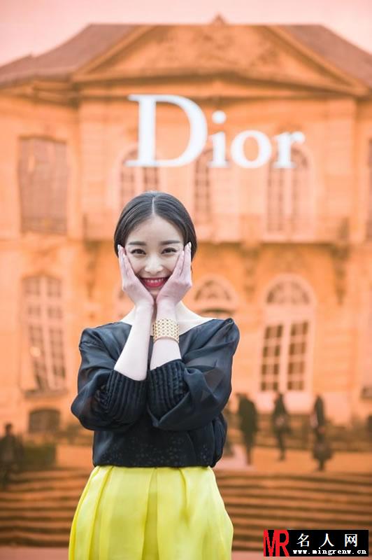 倪妮受邀参加Dior2014高级定制春夏时装发布秀(1)