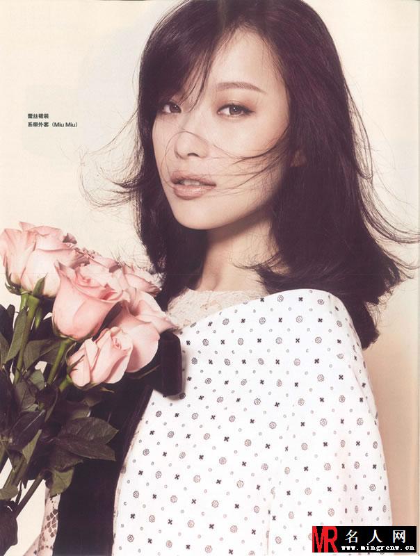 倪妮2012登红秀2月刊 笑容甜美身材性感(1)
