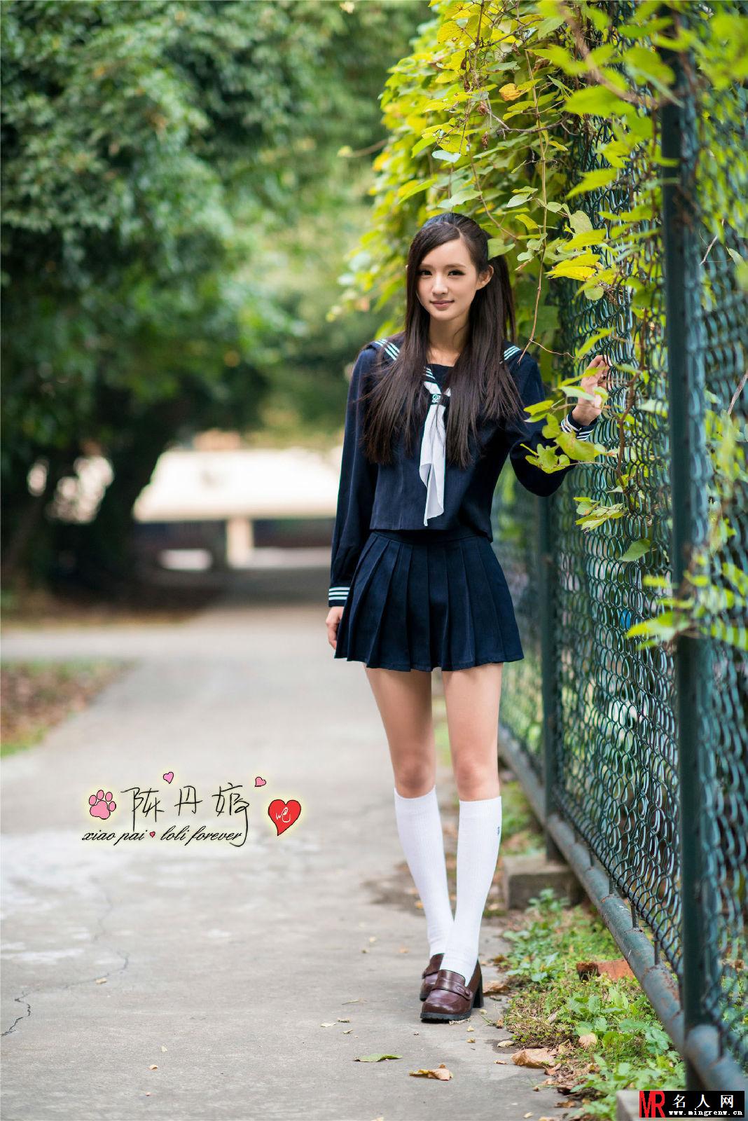 嫩模陈丹婷校园清纯甜美写真 扮演可爱迷人学生妹(1)