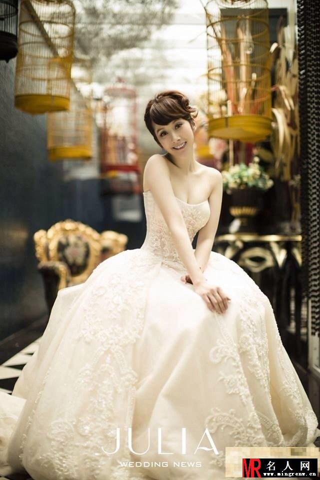 许慧欣晒婚纱照 唯美出镜却不见老公身影(1)