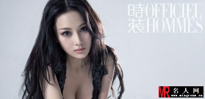 张馨予黑色性感大尺度写真 宅男女神性感来袭(1)