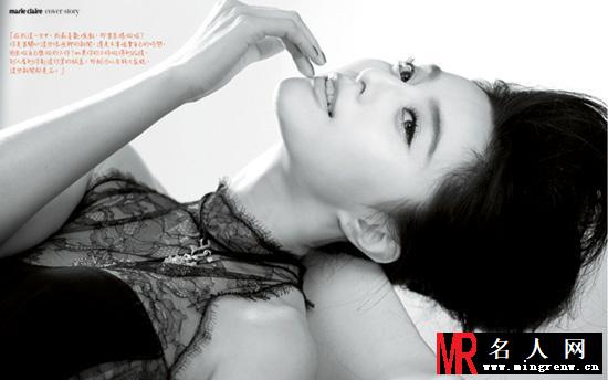 范冰冰《marie claire玛丽嘉儿》八月刊红唇写真(1)