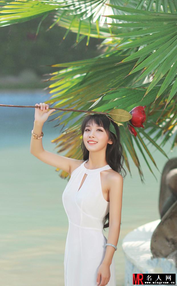 徐申东夏季唯美写真 白色长裙优雅迷人(1)