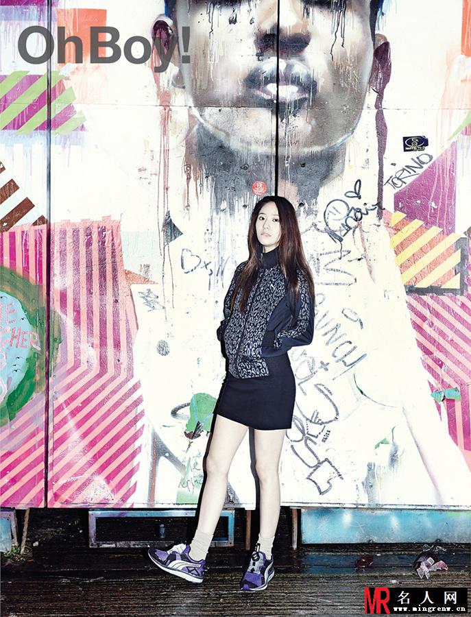 Krystal潮搭写真 颓废背景诠释街头少女(1)